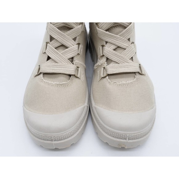 Rocket Dog Combat Boots Womens 10 Beige Canvas Lace Up Piper Memory Foam Comfort - Picture 6 of 11